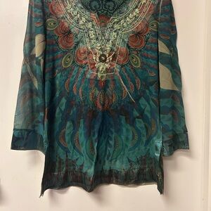 French Blue Design Women’s Blouse Size Small